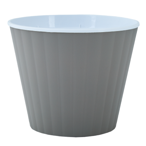 Вазон Ібіс із подвійним дном 13*11,2 см какао/білий Алеана