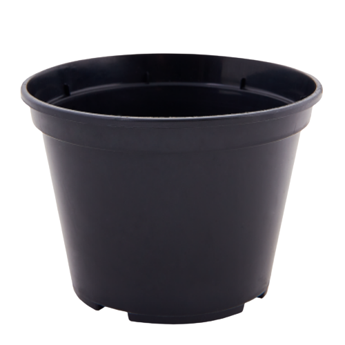 Вазон для розсади 19x15 см круглий чорний Алеана