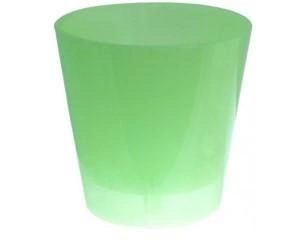 Вазон Деко зі вставкою 13*12,5 см салатовий прозорий Алеана
