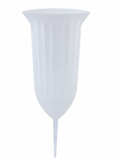 Вазон Флора зі штирем 16 см білий Алеана