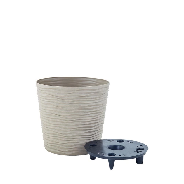 Горщик для квітів пластиковий Алеана Ф'южин низький какао 1,6л PA4416-2