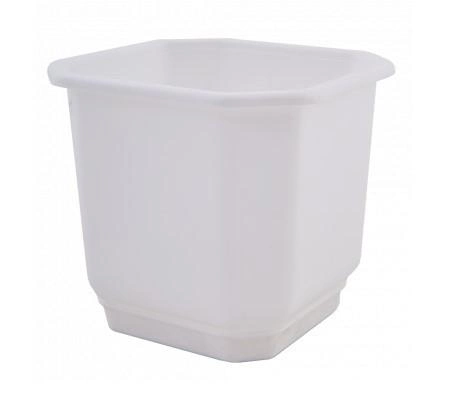 Горщик для квітів з підставкою, 16 x 16 x 14 см, 2л, білий