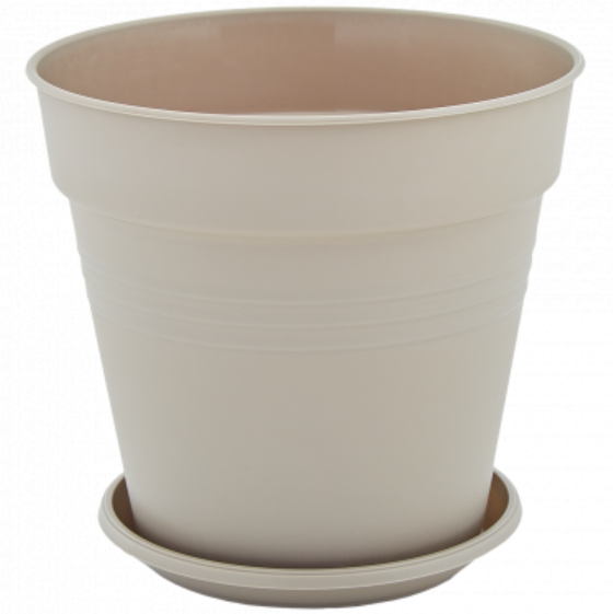 Вазон Глорія з підставкою 18,5*18 см какао Алеана