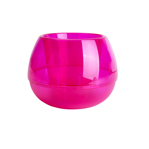 Вазон Сфера d10 см малиновий прозорий Алеана