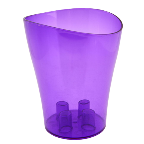 Вазон Ніка для орхідей 13*15,5 см фіолетовий/прозорий Алеана