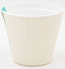 Вазон Ібіс із подвійним дном 13*11,2 см біла троянда/білий