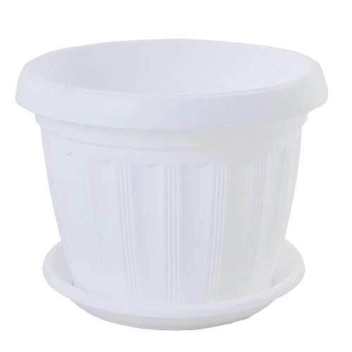 Вазон з підставкою Терра 14x11 см (білий), Алеана