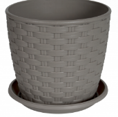 Вазон Ротанг із підставкою 12*11 см какао