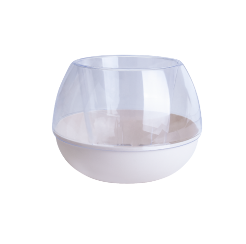Вазон Сфера d10 см біла троянда/прозорий Алеана