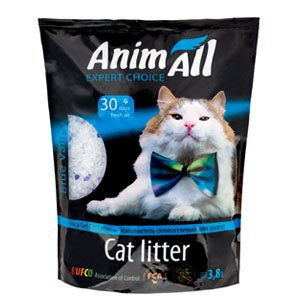 Силікагелевий наповнювач AnimAll 'Блакитна долина' без аромату 3,8 л для котячого туалету