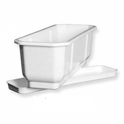 Вазон Дама балконний із підставкою 50*18 см білий.