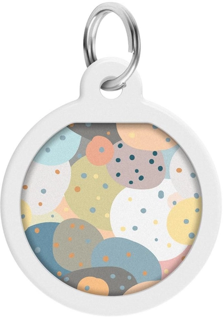 Адресник для собак та котів металічний Collar WAUDOG Smart ID з QR паспортом, круг, Д 25 мм