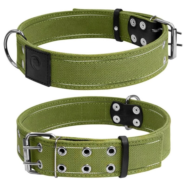 Ошейник із бавовняної стрічки CoLLaR підвійний (ширина 45мм, довжина 56-71 см)
