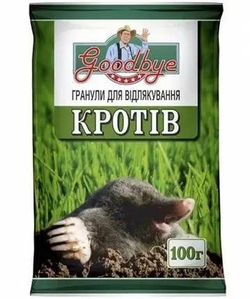 Засіб для боротьби з кротами GOOD BYE/ Гуд бай гранули 100 г Агрохімпак