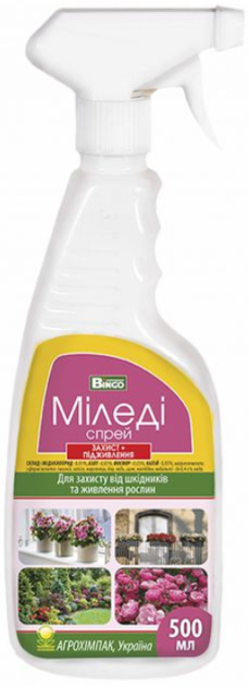 Спрей Міледі від шкідників та для підживлення рослин, 500 мл (ТОВ Агрохімпак)