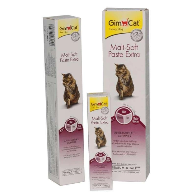 Паста для виведення шерсті та покращення моторики шлунку у котів GimCat Malt-Soft Paste Extra 20 г