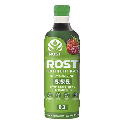 Органо-Мінеральне Удобрення Rost (Рост) Концентрат 5+5+5, 0.3 л