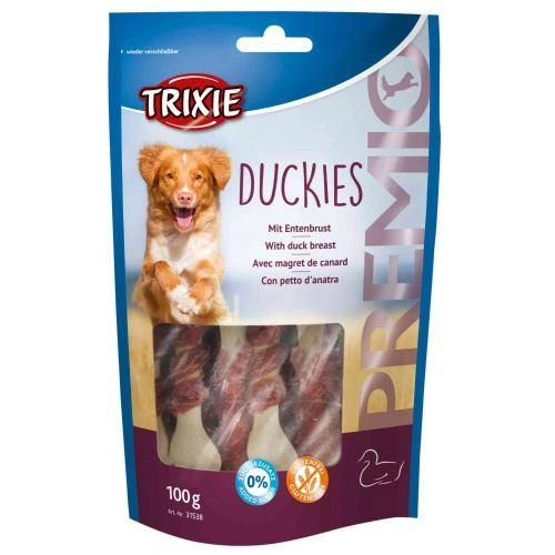Ласощі Trixie Premio Duckies для собак, кальцієві кісточки з качкою, 100 г