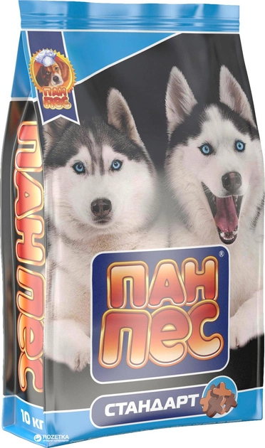 Сухий корм для собак усіх порід Пан Пес Стандарт зі смаком курки 10 кг (4820111140244)