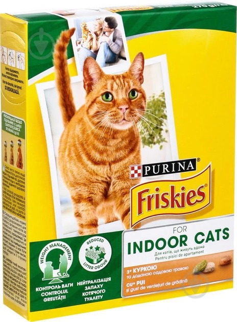 Friskies Indoor(Фріскіс Індор).Для домашніх котів.Сух/кіт 10х270г