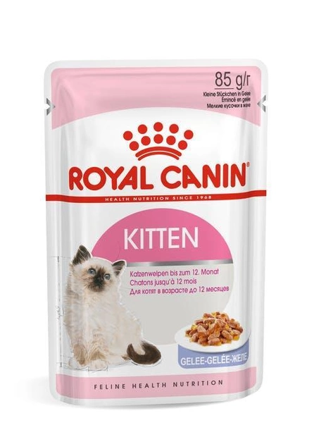 Вологий корм для кішок Royal Canin Jelly шматочки в желе для кошенят 85г
