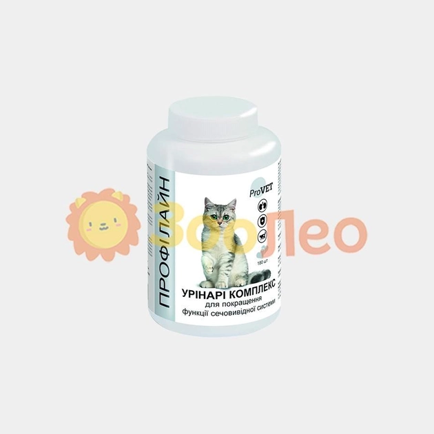 ПРОФІЛАЙН для котів УРІНАРІ КОМПЛЕКС для покращення функції сечовивідної системи 180 таблеток