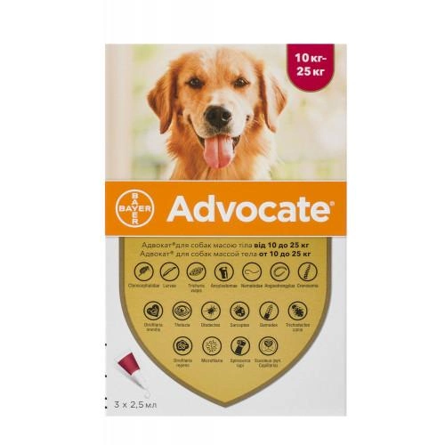 Краплі Байєр Адвокат для собак 10-25 кг