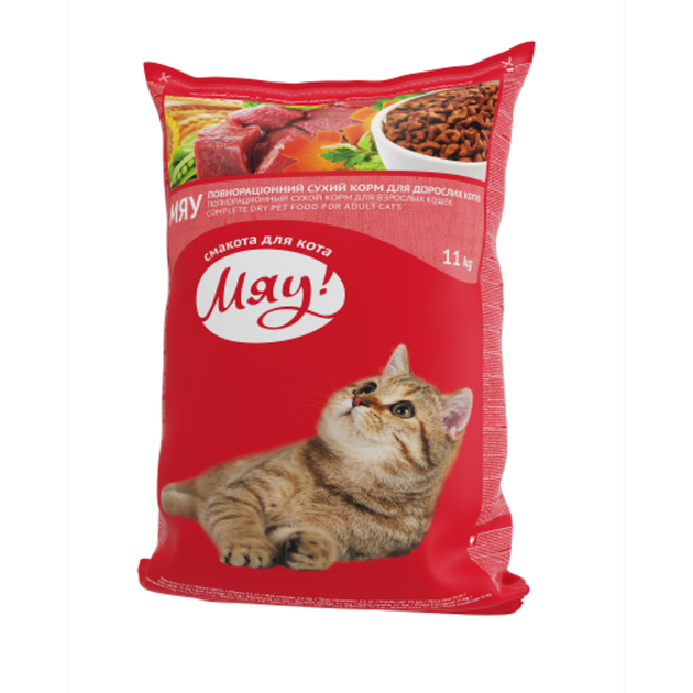 Сухий корм Мяу для дорослих котів з рибою 14 кг