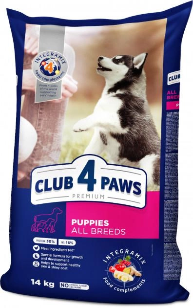 Сухий корм Club 4 Paws Premium для цуценят з високим вмістом курки 14кг.(4820083909696)