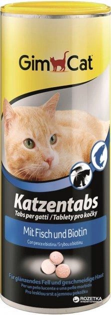 Вітамін GimCat для котів додатковий корм ГімКет КетТабс з рибою та біотином таблетки 425г (708 шт.)