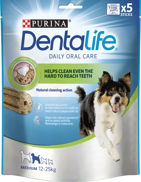 Ласощі для дорослих собак середніх порід DentaLife Medium для підтримки здоров'я порожнини рота 115 г