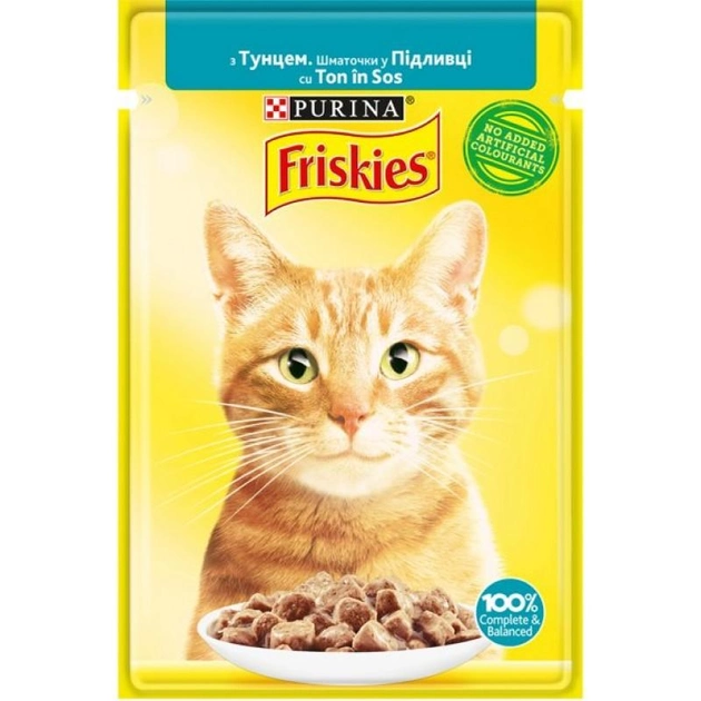 Консерви для котів Friskies шматочки в підливці з тунцем 85г