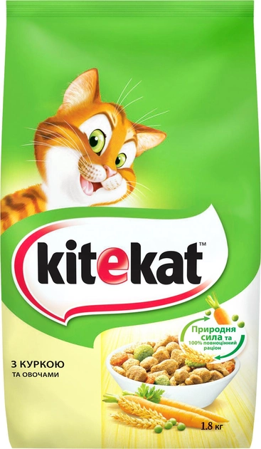 Сухий корм для котів Kitekat Курочка з овочами 1.8 кг (5900951137884)