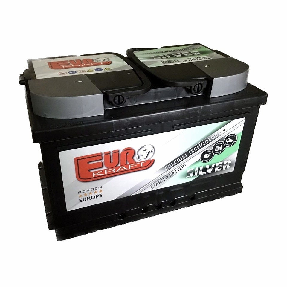 АКБ   77Ah EUROKRAFT  SILVER (-/+) низький EN760  278x175x175