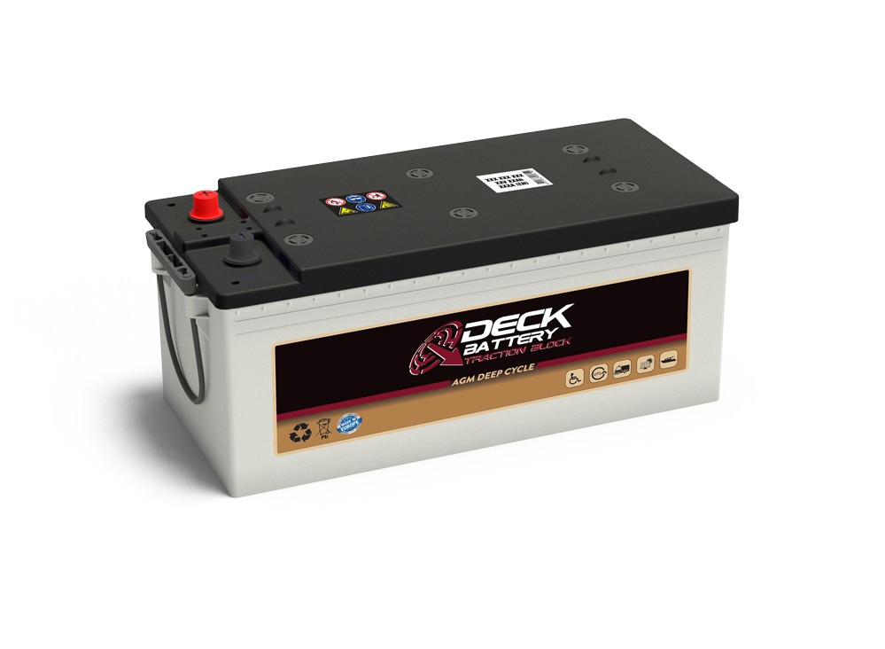 АКБ 195Ah DECK AGM DEEP CYCLE  (+/-) EN1200 518x274x242